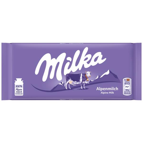 Milka čokoláda 100g, alpská mliečna