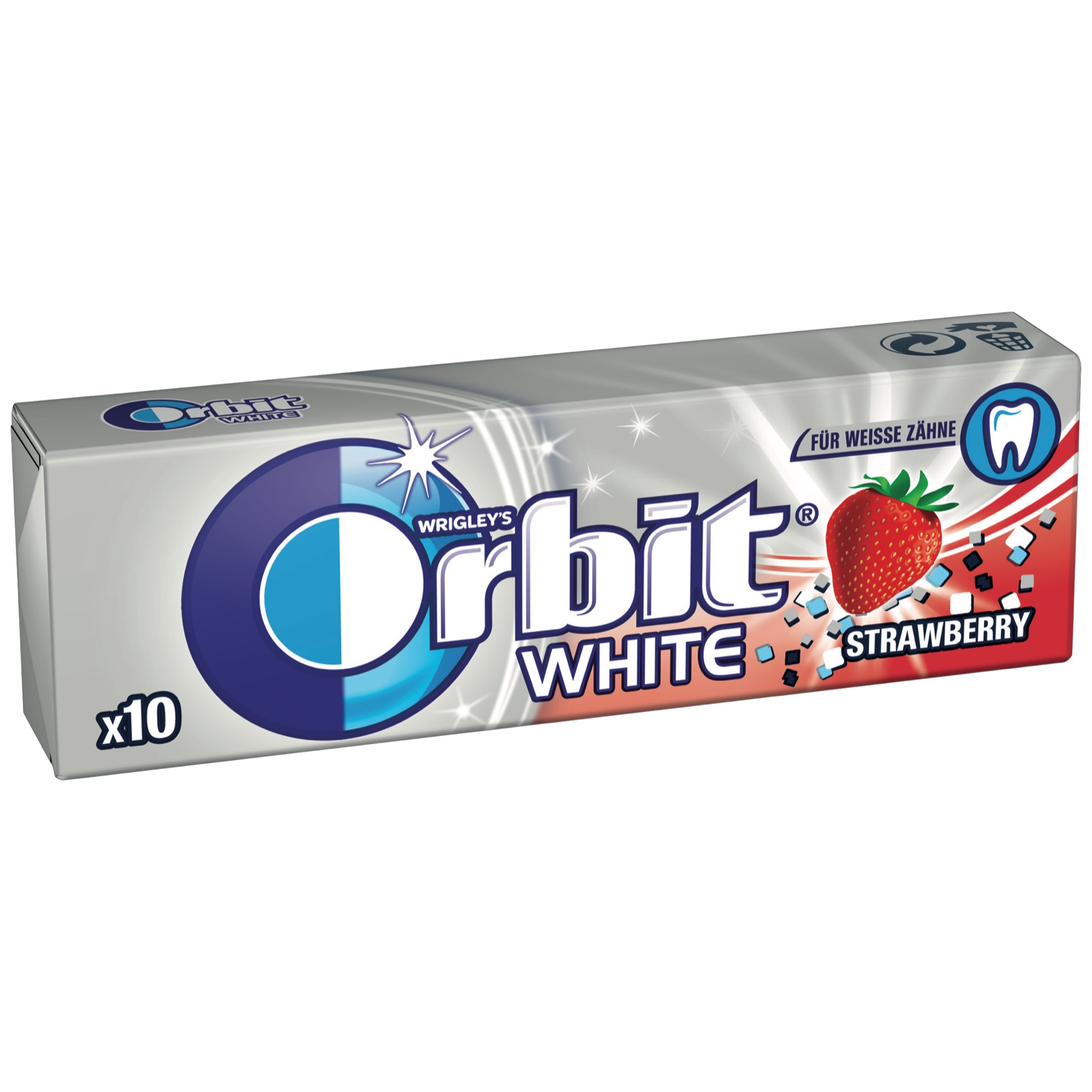 Orbit White Dragee Single 14g,Strawberry