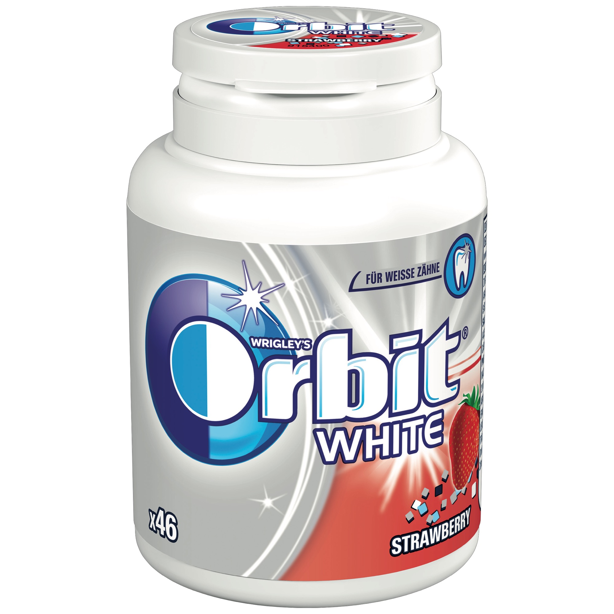 Orbit White Bottle 46 Dragees,Strawberry