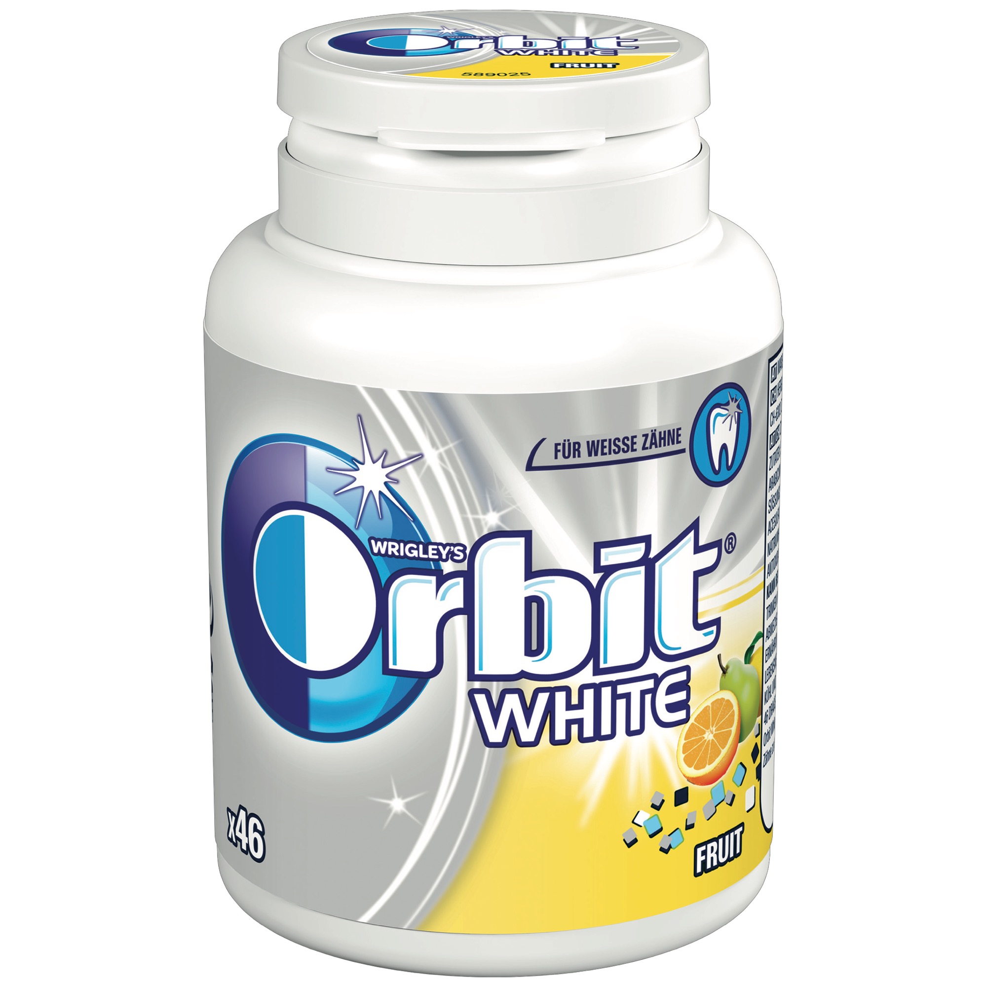 Orbit White Bottle 46 Dragees, Fruit