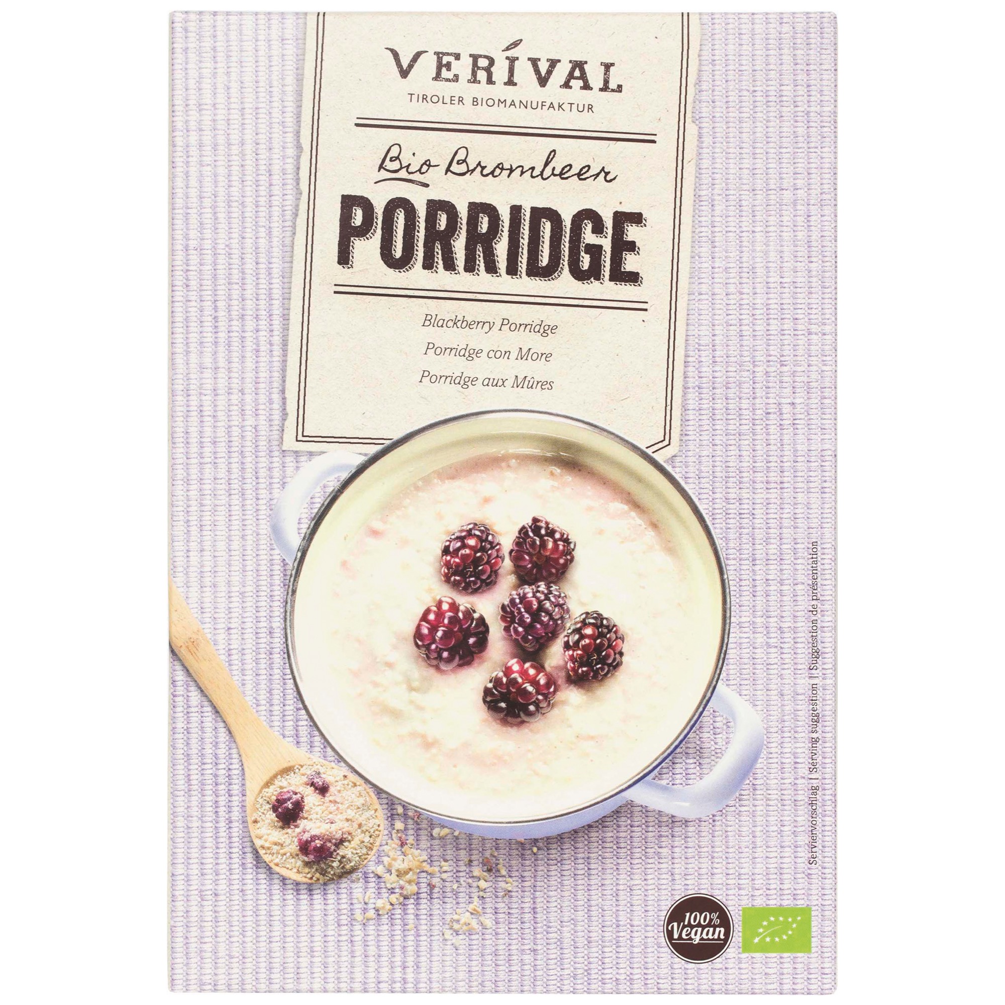 Verival Bio Porridge 450g s černicami