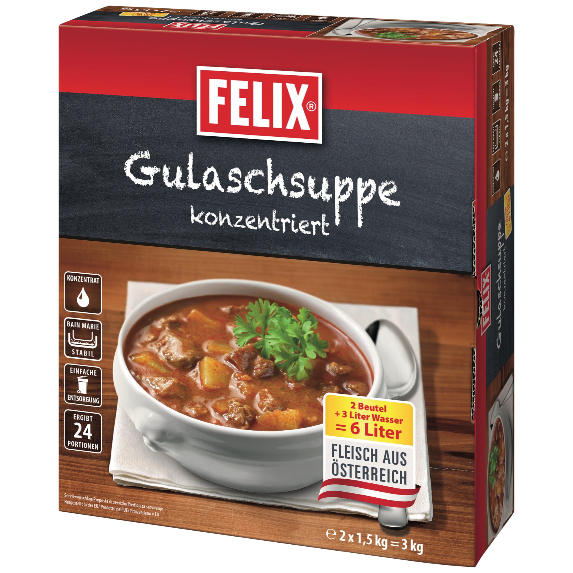 Felix guláš.polievka koncentrát 2x1,5kg