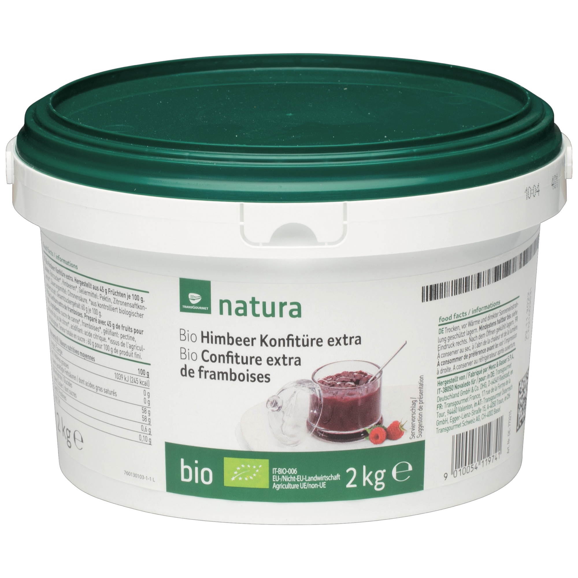 Natura Bio džem malina 45% 2kg