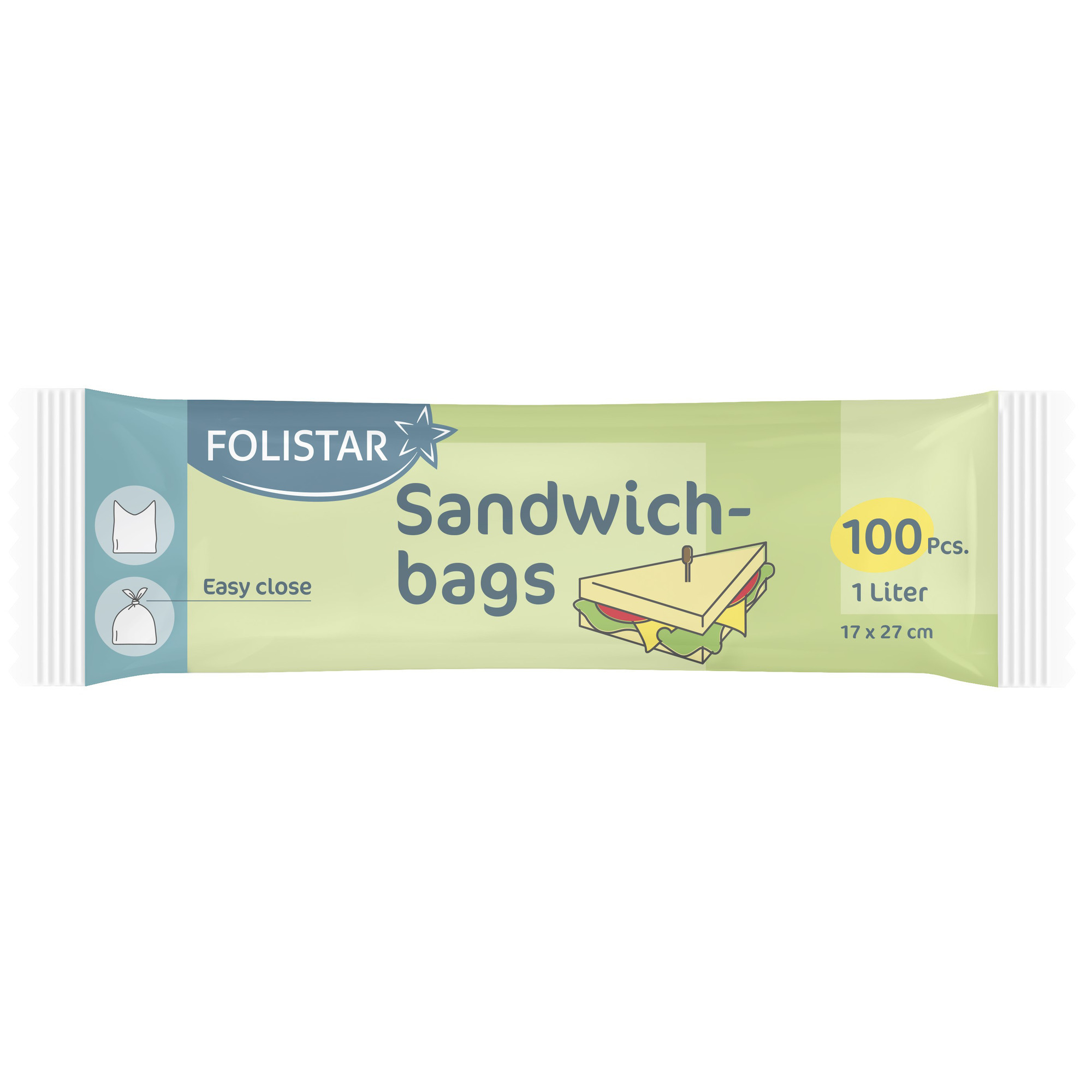 Folistar Sandwichbags Easy Close 100Stk