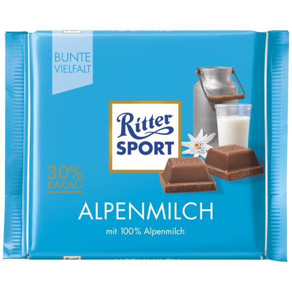 Ritter Sport 100g, alpská mliečna