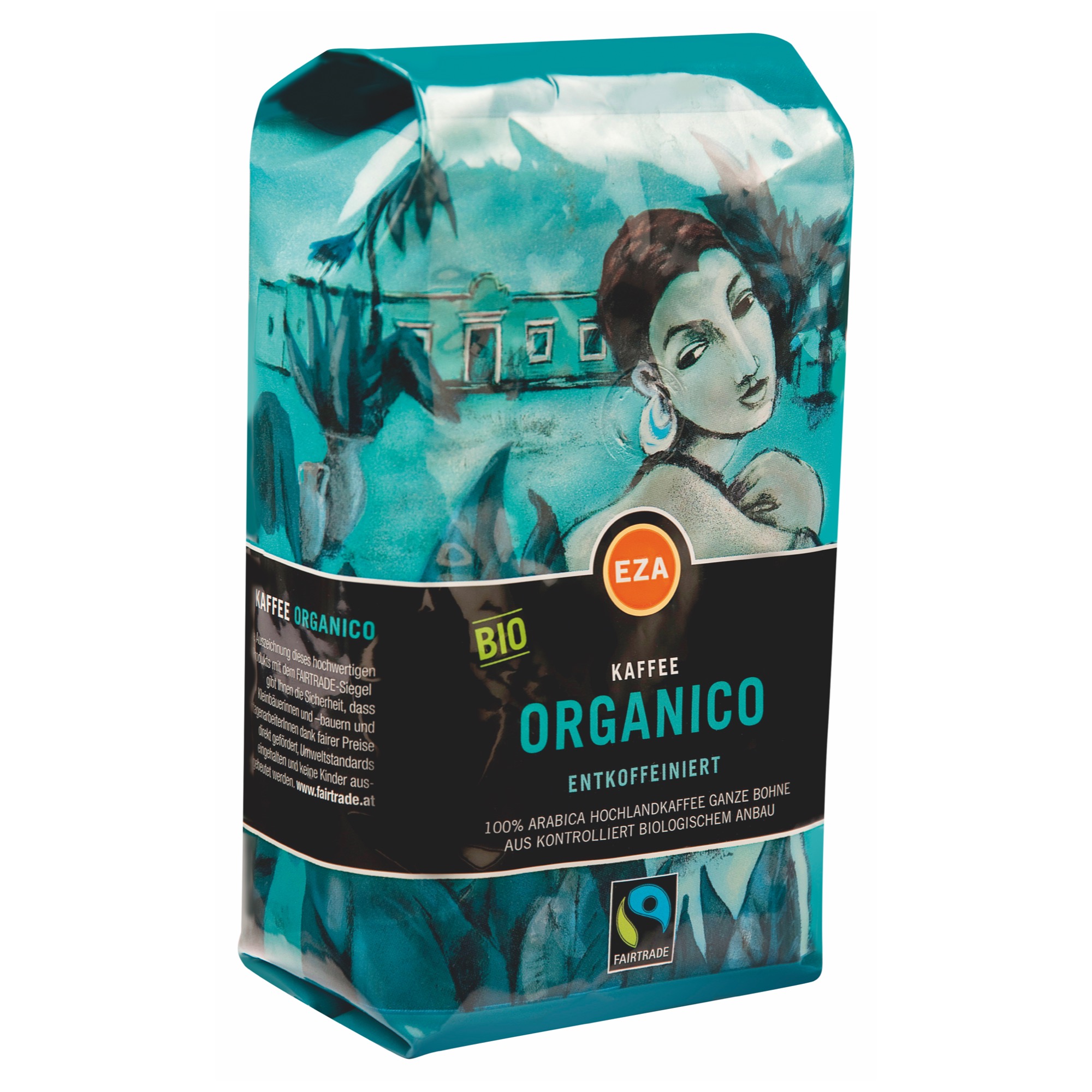 EZA Bio Organico bez kofeínu zrnk. 500g