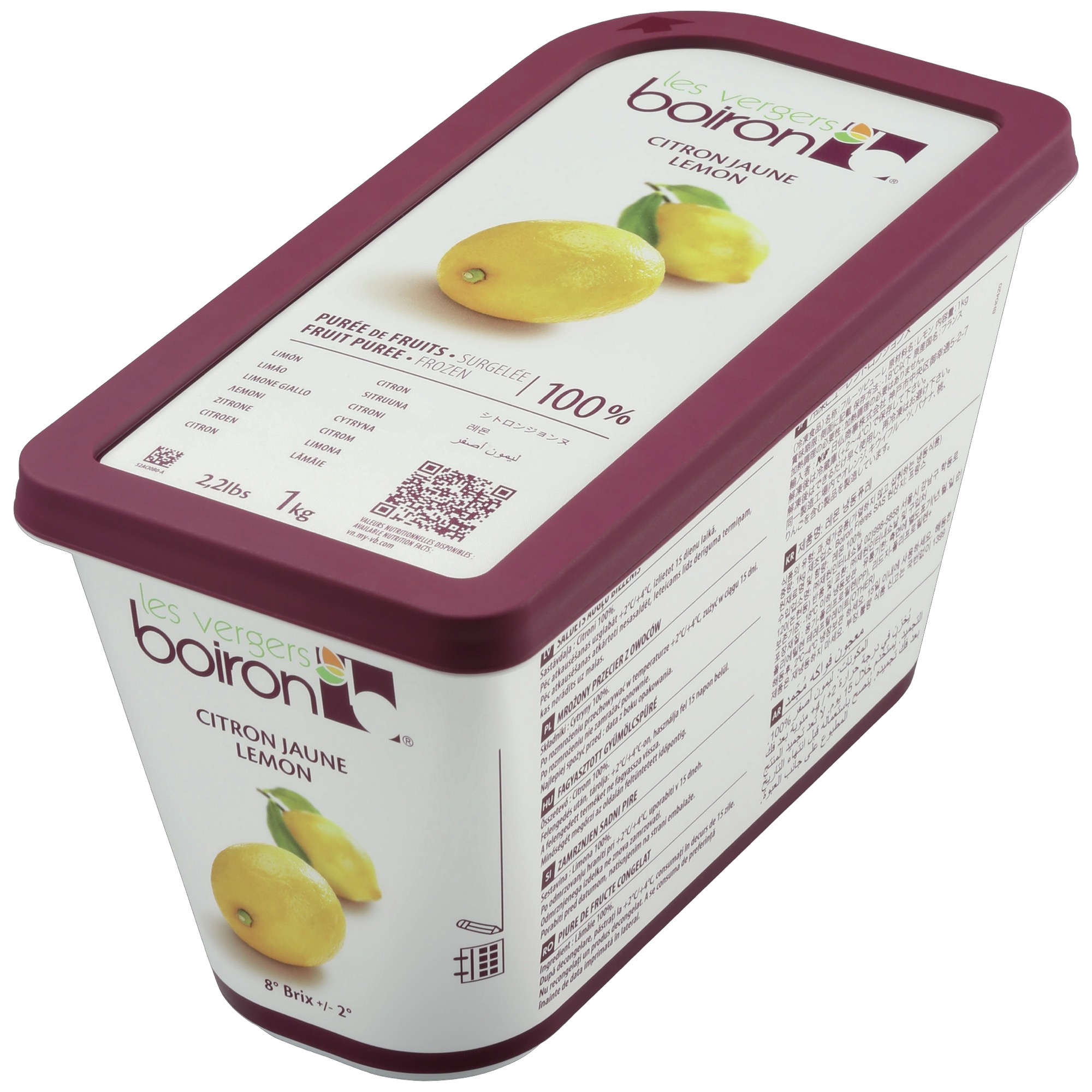 Boiron ovocné pyré citrón žltý mraz.1kg
