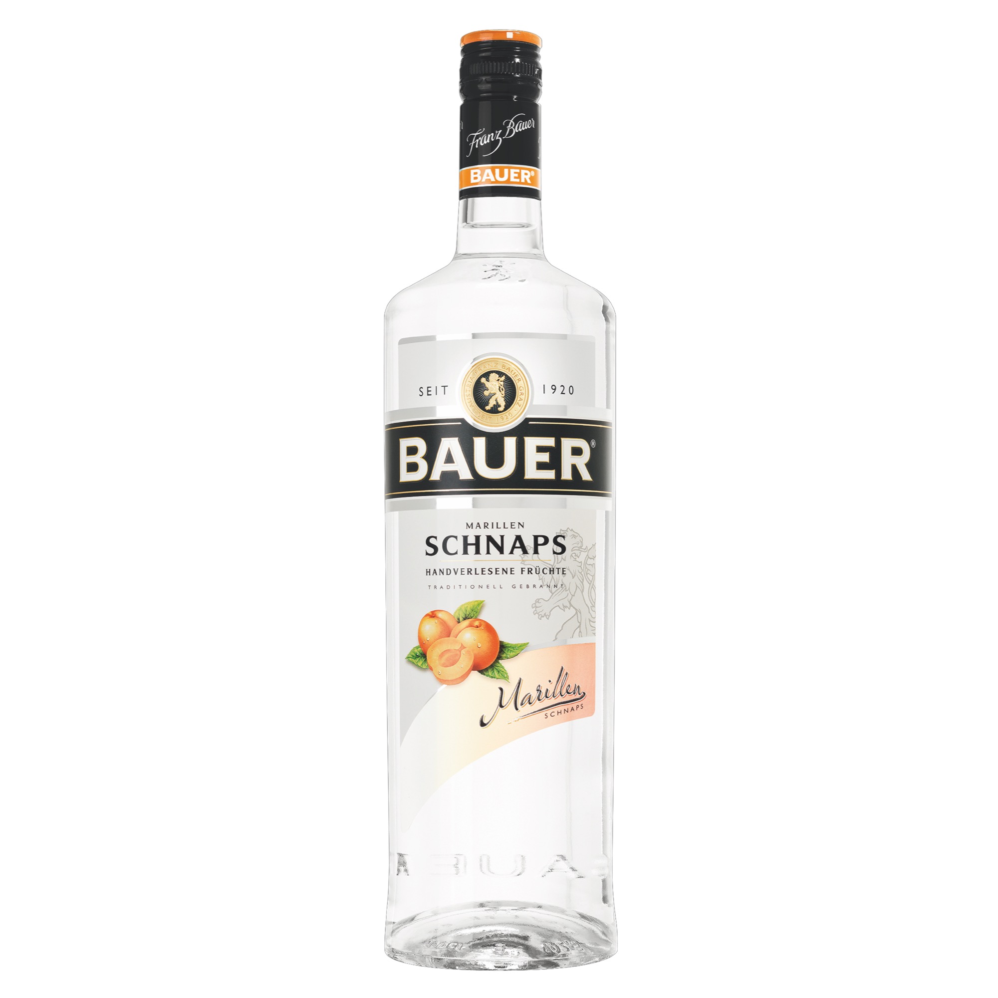 Bauer Schnaps 36% 1l, marhuľa